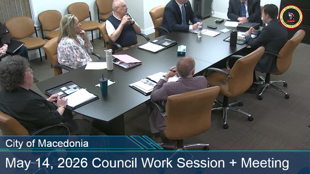 Thumbnail image for Macedonia City Council Meeting May 14 2026